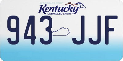 KY license plate 943JJF