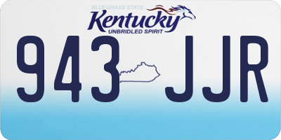 KY license plate 943JJR