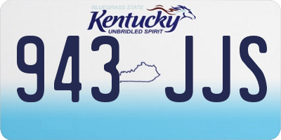 KY license plate 943JJS