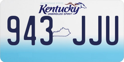 KY license plate 943JJU