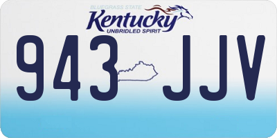 KY license plate 943JJV
