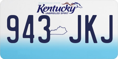 KY license plate 943JKJ