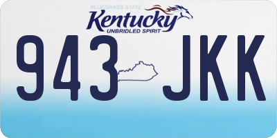 KY license plate 943JKK