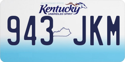 KY license plate 943JKM