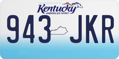 KY license plate 943JKR