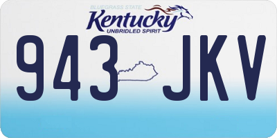 KY license plate 943JKV