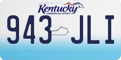 KY license plate 943JLI