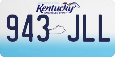KY license plate 943JLL