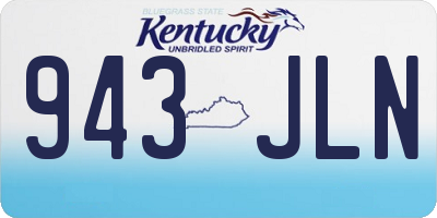 KY license plate 943JLN