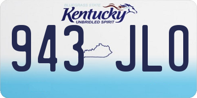 KY license plate 943JLO