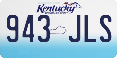 KY license plate 943JLS