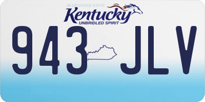 KY license plate 943JLV
