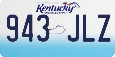 KY license plate 943JLZ
