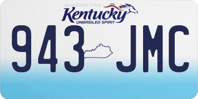 KY license plate 943JMC