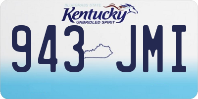 KY license plate 943JMI