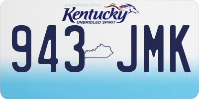 KY license plate 943JMK