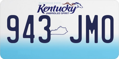 KY license plate 943JMO