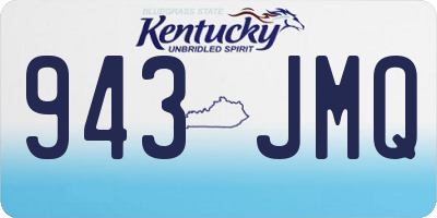 KY license plate 943JMQ