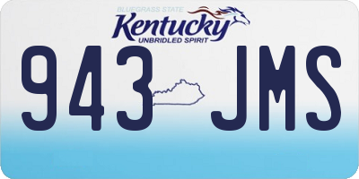 KY license plate 943JMS