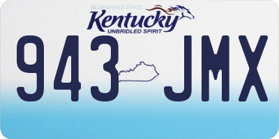 KY license plate 943JMX