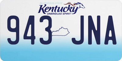 KY license plate 943JNA
