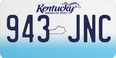KY license plate 943JNC