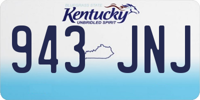 KY license plate 943JNJ