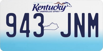 KY license plate 943JNM