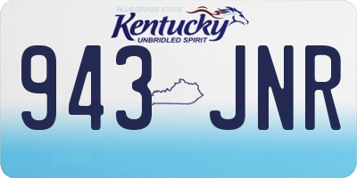 KY license plate 943JNR