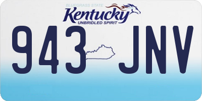 KY license plate 943JNV