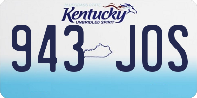 KY license plate 943JOS