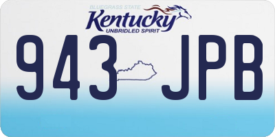 KY license plate 943JPB