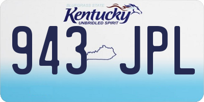KY license plate 943JPL