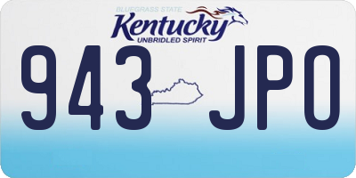KY license plate 943JPO