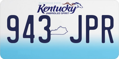 KY license plate 943JPR
