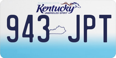 KY license plate 943JPT