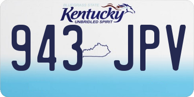 KY license plate 943JPV