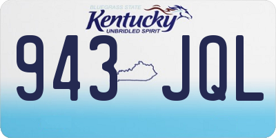KY license plate 943JQL