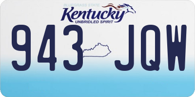 KY license plate 943JQW