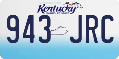 KY license plate 943JRC