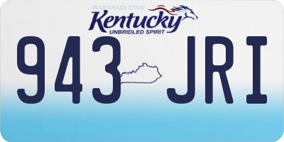 KY license plate 943JRI