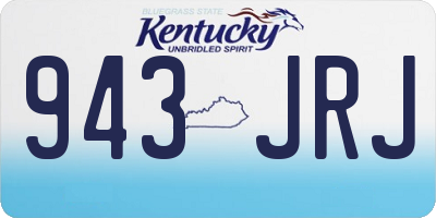 KY license plate 943JRJ