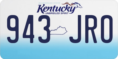 KY license plate 943JRO