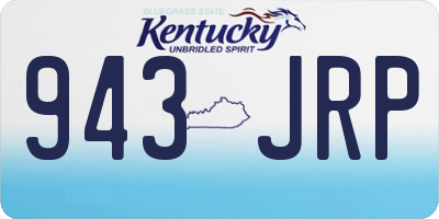 KY license plate 943JRP
