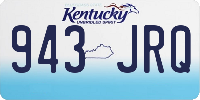 KY license plate 943JRQ