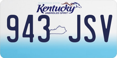 KY license plate 943JSV