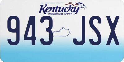 KY license plate 943JSX