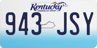KY license plate 943JSY