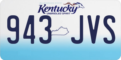 KY license plate 943JVS
