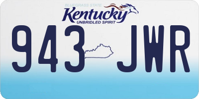 KY license plate 943JWR